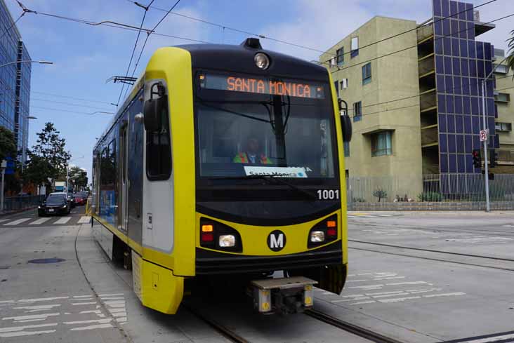 LA Metro E line light rail car 1001